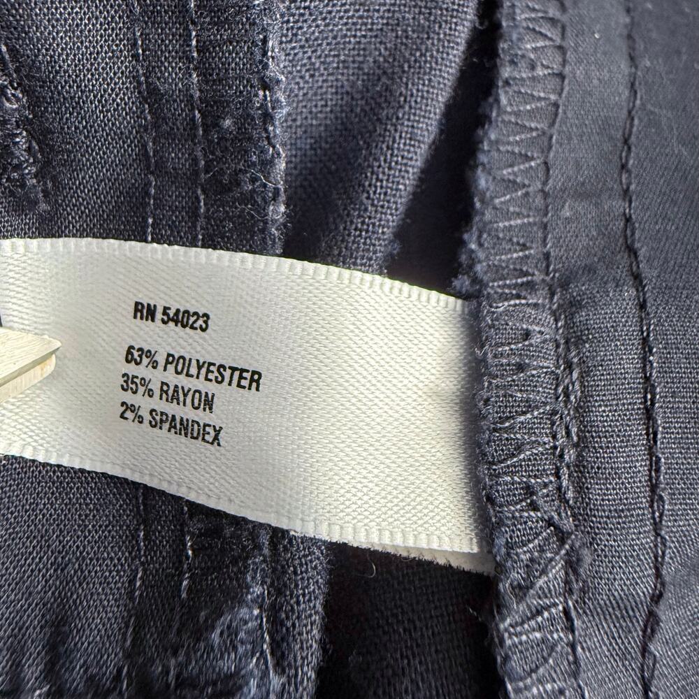 Gap Hip Slung Stretch Navy Casual Dress Pants Slim Everyday Classic Trouser Cut - Picture 11 of 16